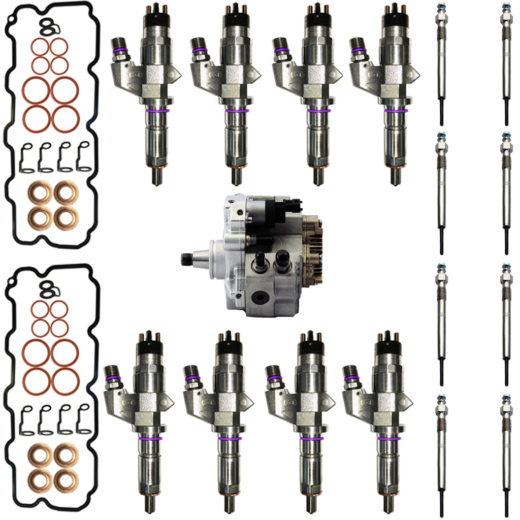 2001-2004 CHEVY/GMC DURAMAX LB7 6.6L STAGE 1, 30% OVER HIGH PERFORMANCE INJECTOR SET W/ CP3 PUMP
